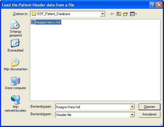 Load Patient data file
